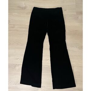 Tory Burch Size 6 Black Velvet Bootcut Dress Pants